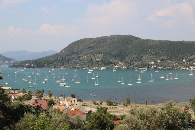 Ormos Vlychon - The bay seen from the hill.