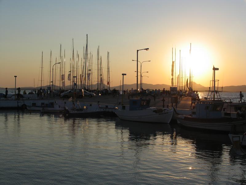 Port of Moudhros in Limnos Island