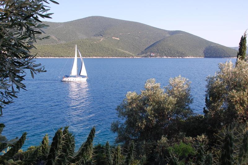Palio Trikeri - Blick hinüber zum Festland