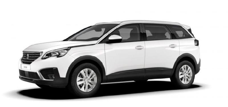 Un véhicule  de la catégoriePeugeot 5008 II 7 places 1.5 BlueHdi blanc manuelle