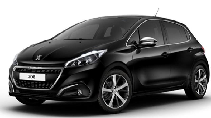Un véhicule  de la catégoriePeugeot 208 1.5 BLUEHDI 100cv (noir) 