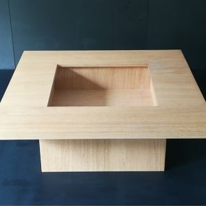 TABLE BASSE PLACAGE CHENE RM08 régis