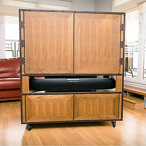 Meuble TV-Bibliothèque double-face / style industriel Bruno