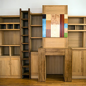 Bibliothèque-cheminée destructurée Bruno