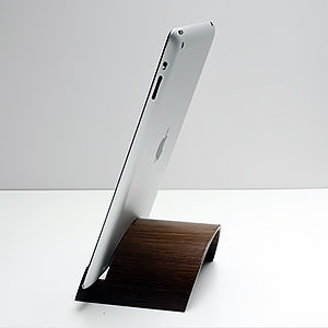 Support tablette, support iPad en chêne teinté, Emmanuel