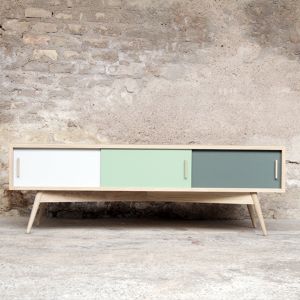 Meuble TV 150 esprit vintage Clément et Julien