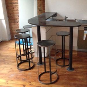 Bar et tabourets métal Jean
