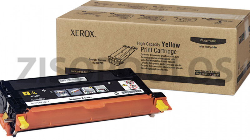 XEROX TONER PHASER 6180 YELLOW 113R00725