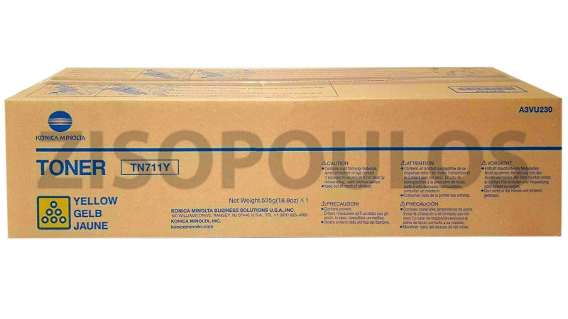 KONICA MINOLTA TONER CARTRIDGE TN 711 YELLOW A3VU230