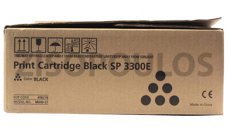 RICOH TONER CARTRIDGE  SP 3300 BLACK 406218