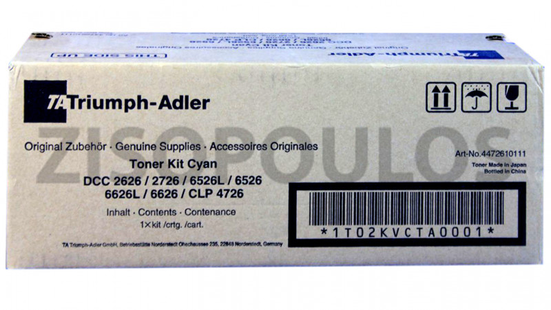 TRIUMPH ADLER TONER KIT CLP 4726/ DCC 2626/2627 CYAN 4472610111