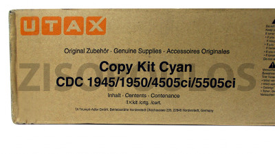 UTAX TONER CARTRIDGE CDC 1945 CYAN 654510011