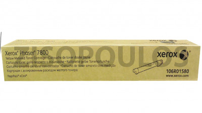 XEROX TONER PHASER 7800 YELLOW HIGH CAPACITY METERED 106R01580