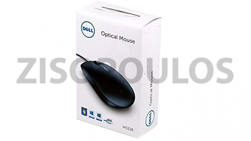 DELL OPTICAL MOUSE MS116 BLACK 580ADHV