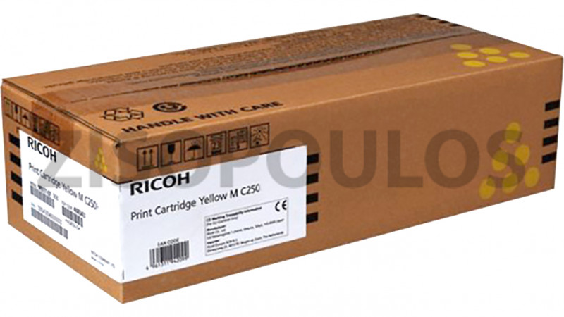RICOH TONER CARTRIDGE MC 250 YELLOW 408355