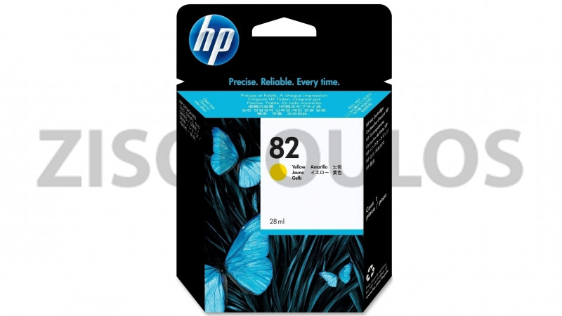 HP INK CARTRIDGE 82 YELLOW CH568A