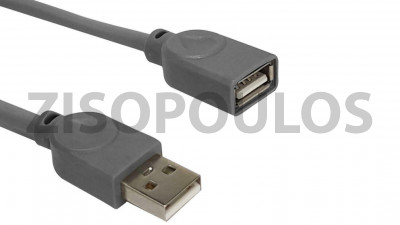 POWERTECH USB 2.0 CABLE USB-A MALE USB-A FEMALE 1.5M CABU145
