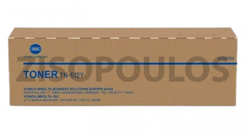 KONICA MINOLTA TONER TN 512 YELLOW A33K25H (LOW CAPACITY)