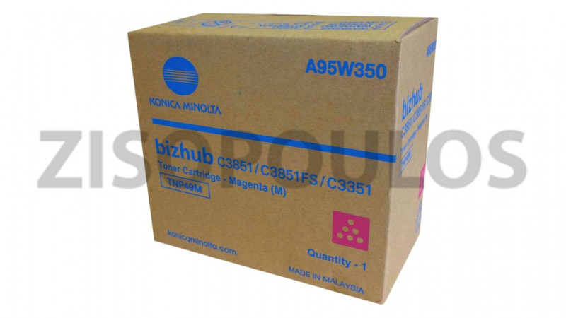 KONICA MINOLTA TONER CARTRIDGE TNP 49 MAGENTA A95W350
