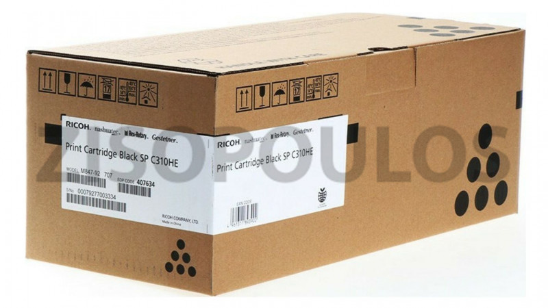RICOH TONER SPC 310 BLACK 407634