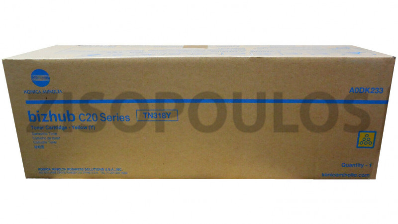 KONICA MINOLTA TONER TN 318 YELLOW A0DK233