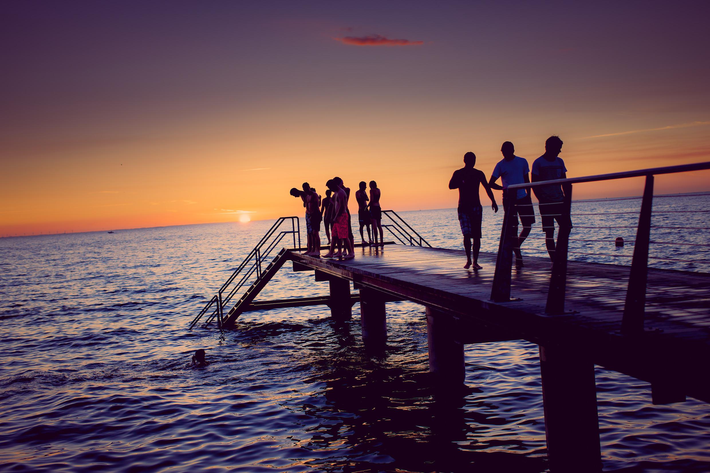 Evening swim